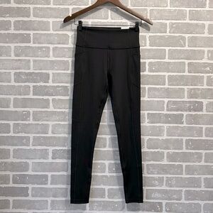 NWTVictorias Secret Womens High Rise Elastic Waist Pockets Black Leggings 6